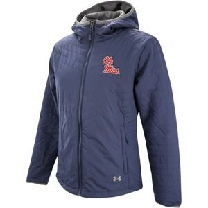 Under Armour Ole Miss Rebels ColdGear Jacket Navy Blue Womens NEW Small